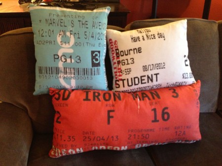 ticket pillows