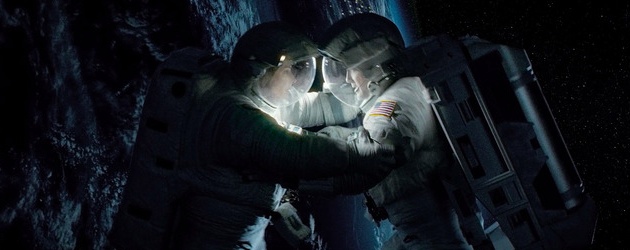 Sandra Bullock and George Clooney In Gravity