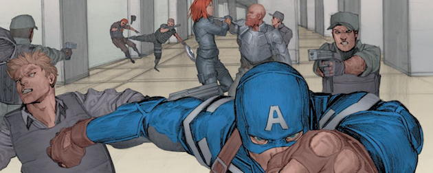 Captain America: The Winter Soldier starring Chris Evans and Scarlett Johansson