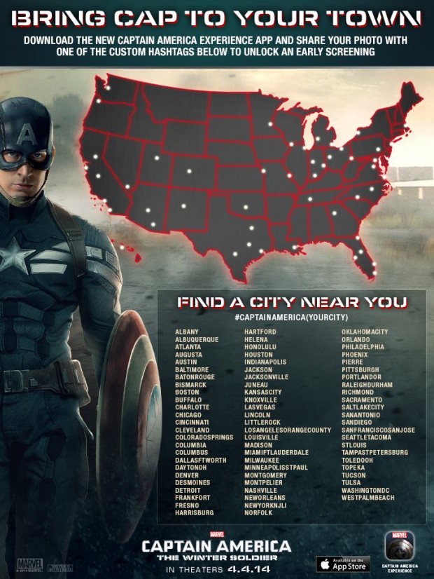 Captain America Experience App map