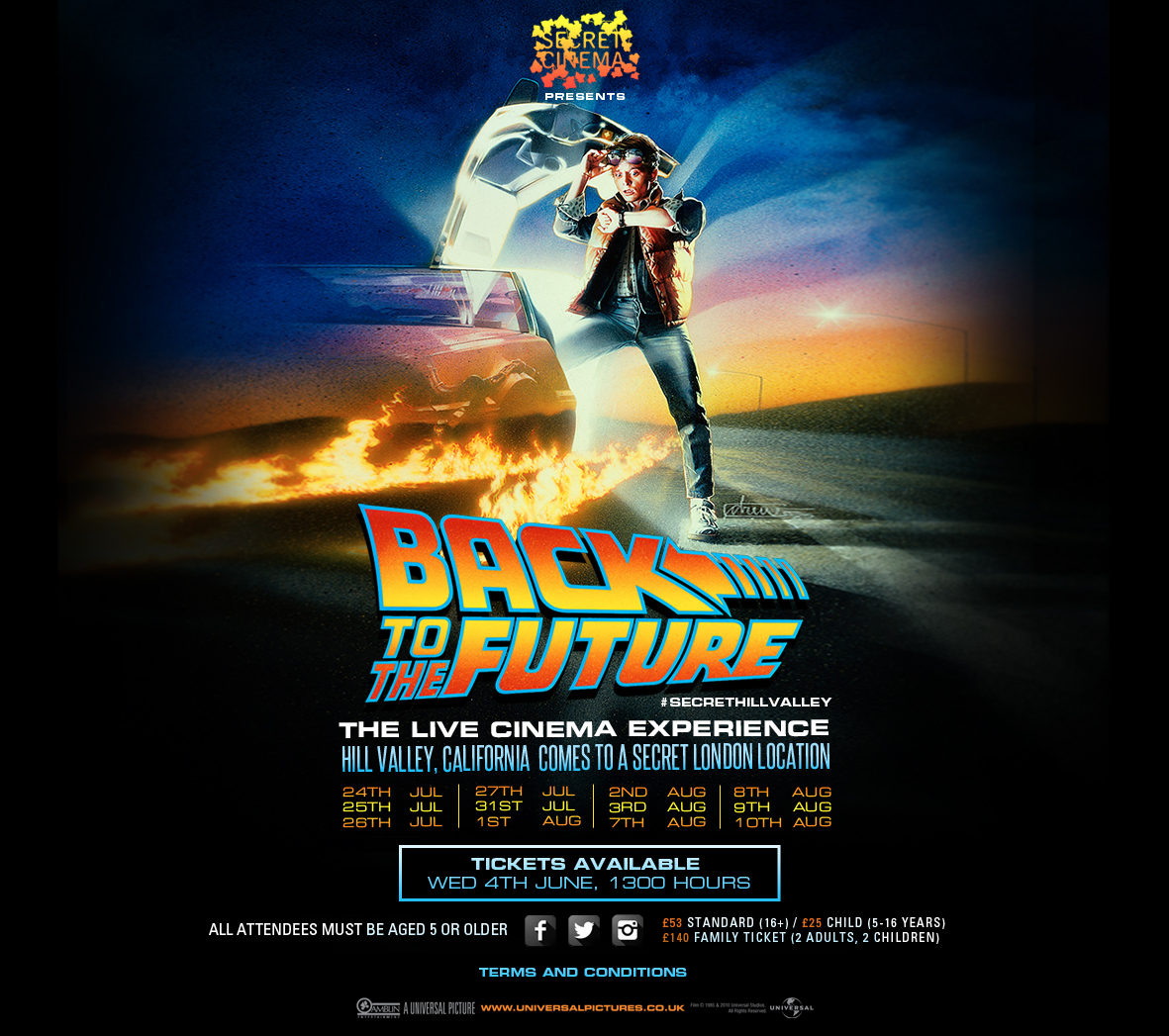 back to the future secret cinema tickets image