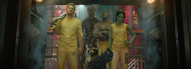 Guardians of the Galaxy stars Chris Pratt, Vin Diesel, Bradley Cooper, and Zoe Saldana